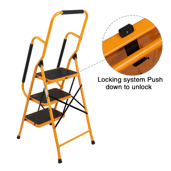 3 Step Ladder Portable Lightweight Step Stool