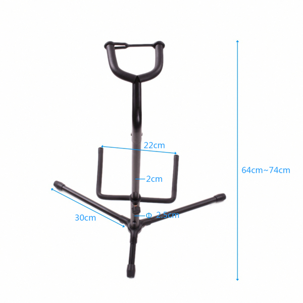 【Do Not Sell on Amazon】Glarry Tubular Acoustic/Electric Bass Guitar Stand Holder Black