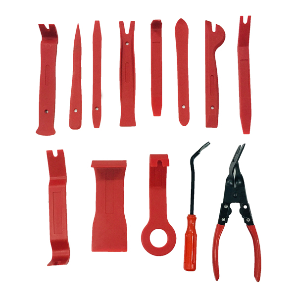 13Pcs Car Auto Trim Removal Set with Clip Pliers and Fastener Removers
