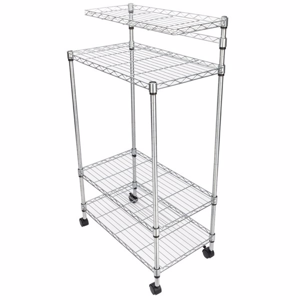 4 Layer Adjustable Kitchen Bakers Rack Shelf Microwave Oven Stand Storage Cart