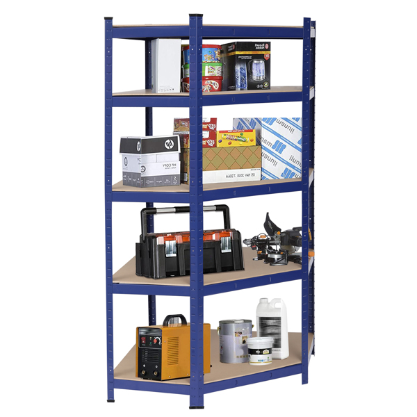 Heavy Duty Blue Metal Garage Shelving Unit Shed Storage Shelves Boltless Shelf Rack