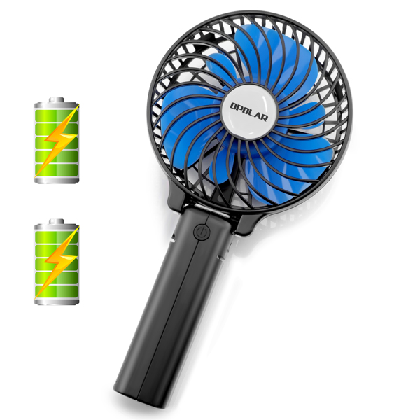 (ABC)Portable Mini Handheld Fan, 2200mAh Small Personal USB Rechargeable Cooling Fan, Battery Operated Hand Fan, 2 Batteries, 3 Speed, 2 in1 Desk Fan For Indoor & Outdoor Travel Camping（亚马逊禁售）