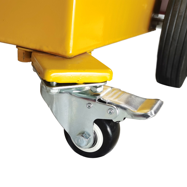 30 Gallon Gas Caddy Tank Storage Drum Gasoline Diesel Fuel Transfer with universal wheel Bright Yellow JGC30 RAL1003