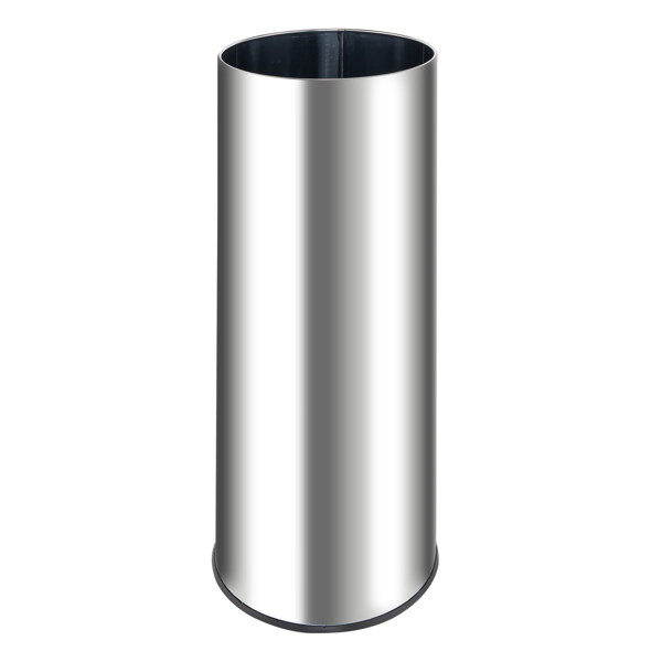 Smart Trash Can Cylindrical  Ordinary Mirror Barrel Body Φ30.5x78 Stainless Steel ABS Material Waterproof Black Induction Type Automatic