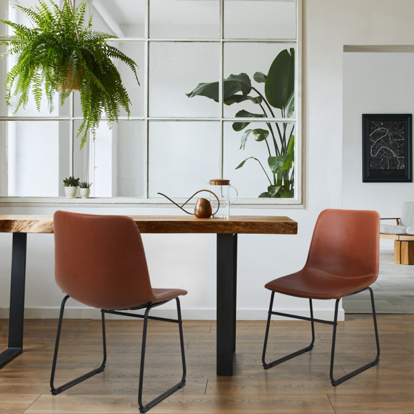 Rectangular dining table density board iron teak color with 4pcs iron bar stool low height bronze dining seat set