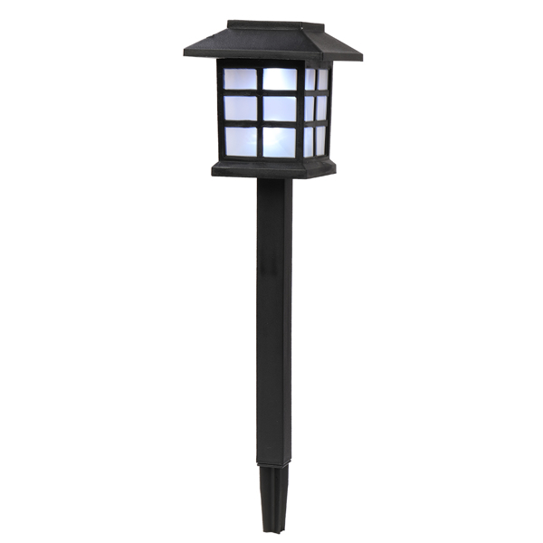 8pcs 37*9*9cm Plastic With Bulb 600ma Black Palace Lamp European Lawn Lamp