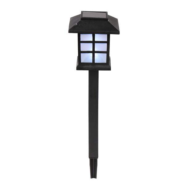 8pcs 37*9*9cm Plastic With Bulb 600ma Black Palace Lamp European Lawn Lamp