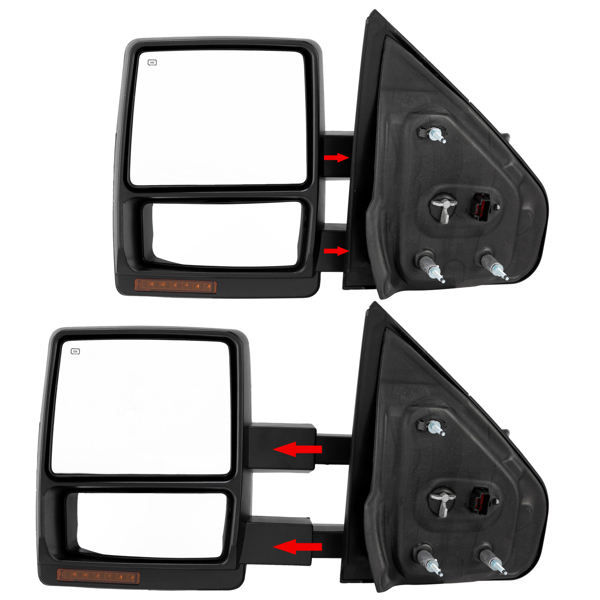 YITAMOTOR Pair Power Tow Mirrors For 07-14 Ford F150 Pickup Signal Puddle Heated