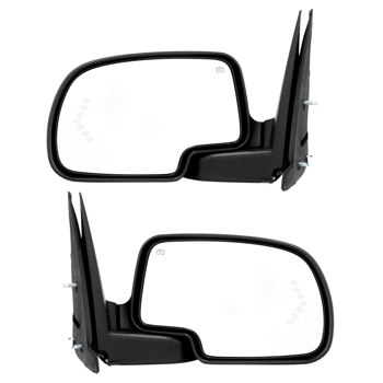 Power Heated Turn Signal LH RH pair Door Side View Mirrors For 2003-07 GMC Chevy