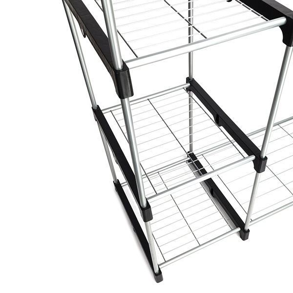 Portable Practical Five-tier Wardrobe without Cloth Cover Silver