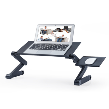 Adjustable Height Laptop Desk Laptop Stand for Bed Portable Lap Desk Foldable Table Workstation Notebook RiserErgonomic Computer Tray Reading Holder Bed Tray Standing Desk（shipment from FBA）