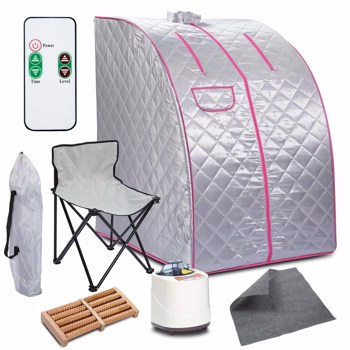 2L Portable Steam Sauna Tent Spa Slimming Loss Weight Full Body Detox Therapy Silver