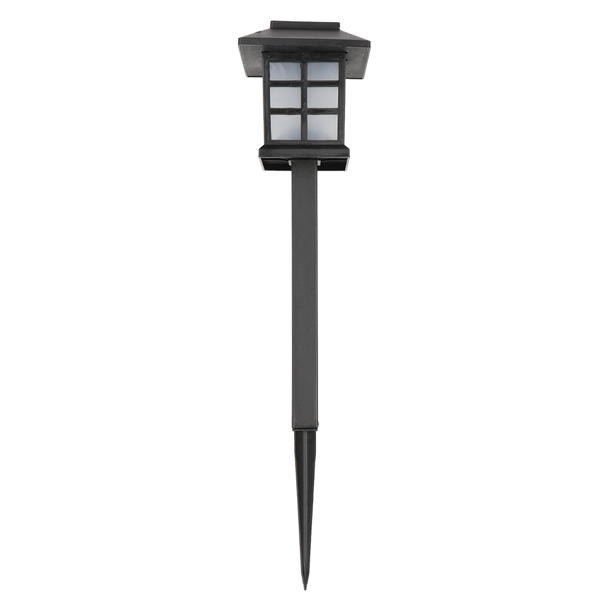 6pcs 37*9*9cm Plastic With Bulb 600ma Palace Lamp European Lawn Lamp  Black