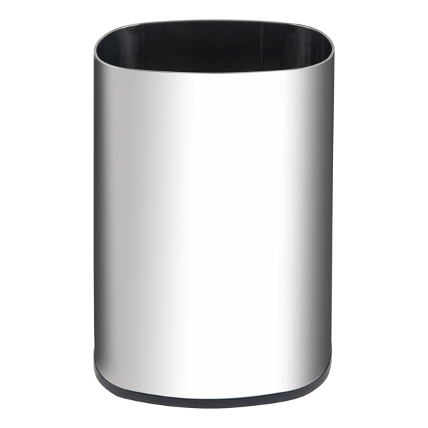 Smart Trash Can Cylindrical  Ordinary Mirror Barrel Body Φ30.5x78 Stainless Steel ABS Material Waterproof Black Induction Type Automatic