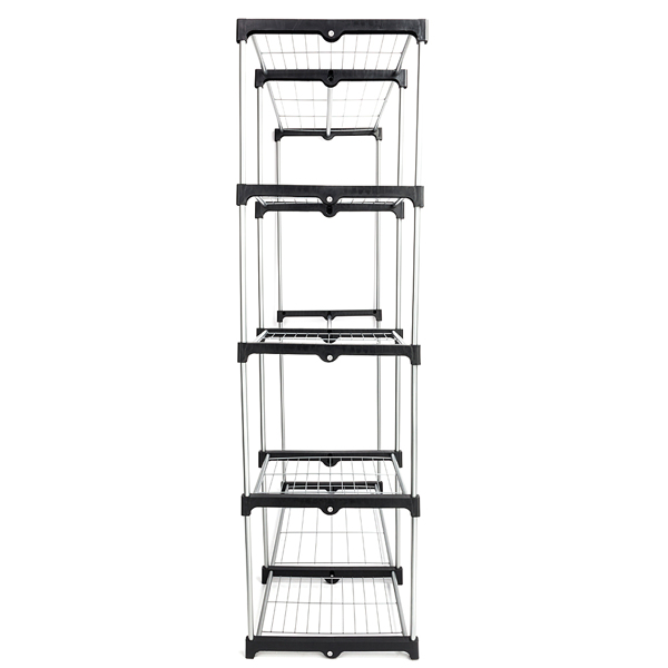 Portable Practical Five-tier Wardrobe without Cloth Cover Silver