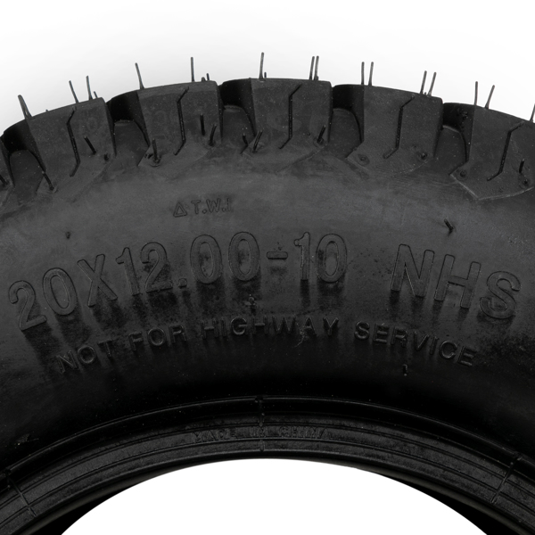 2PK * 20x12-10 Lawn Mower Turf Tires 20x12.00-10 P332 4PR Garden Tires PSI:20