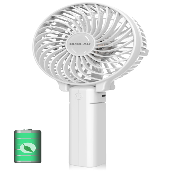 (ABC)Portable Handheld Fan,USB Rechargeable Hand Fan with 2200mAh Battery Operated, Mini Hand Held Fans 3 Speeds Adjustable, 180° Rotation Foldable Personal Desk Fan for Home Office Travel-White亚马逊禁售