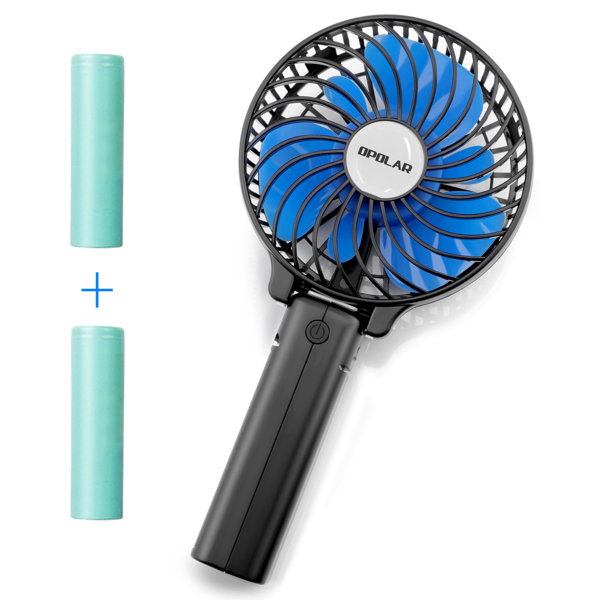 (ABC)Portable Mini Handheld Fan, 2200mAh Small Personal USB Rechargeable Cooling Fan, Battery Operated Hand Fan, 2 Batteries, 3 Speed, 2 in1 Desk Fan For Indoor & Outdoor Travel Camping（亚马逊禁售）