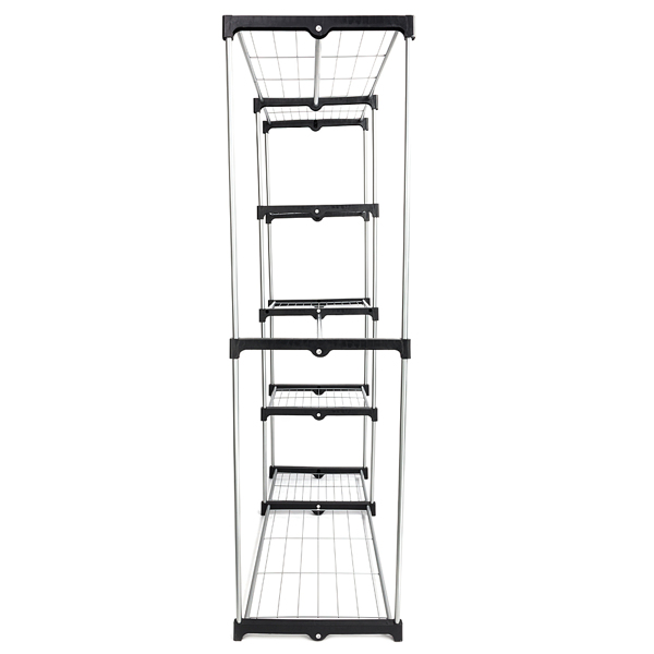 Portable Practical Five-tier Wardrobe without Cloth Cover Silver