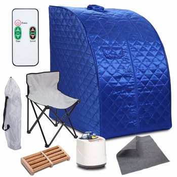 2L Portable Steam Sauna Tent Spa Slimming Loss Weight Full Body Detox Therapy Blue