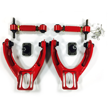 4pcs Adjustable Front & Rear Control Camber Arm Kit for 1996-2000 Honda Civic Red