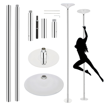 45mm With Storage Bag, Silver Plating Height-Adjustable Dance Bar