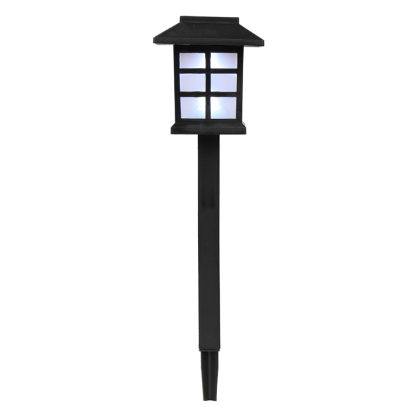 6pcs 37*9*9cm Plastic With Bulb 600ma Palace Lamp European Lawn Lamp  Black