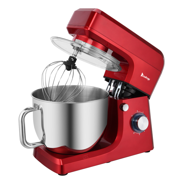 ZOKOP ZK-1511 Chef Machine 7L 660W Mixing Pot With Handle Red Spray Paint
