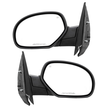 Power Mirrors Set fits Cadillac Chevy GMC SUV Pickup Pair Heated Chrome Covers
