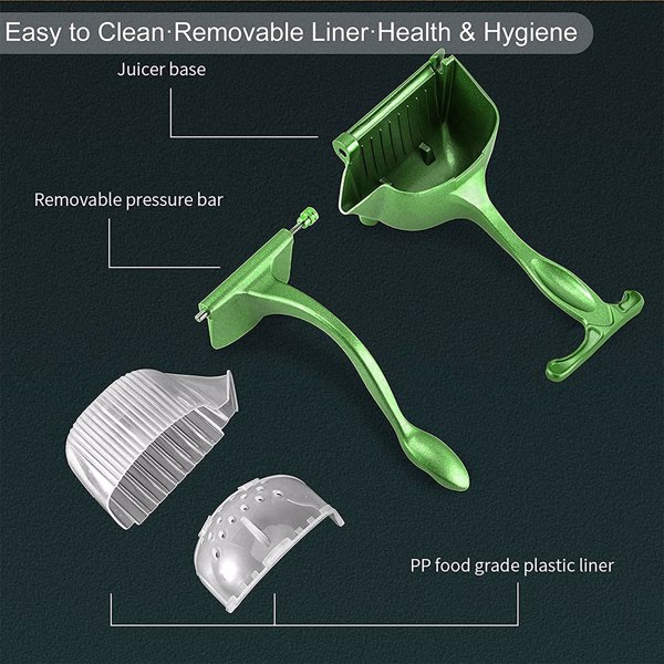 【Bans sale on Walmart】 9 Pcs Manual Fruit Juicer, Stainless Steel Heavy Duty Lemon Press Squeezer Extractor Tool, Includes Filter Bags, Vegetable Scrubber Brush, Fruit Peeler Knife