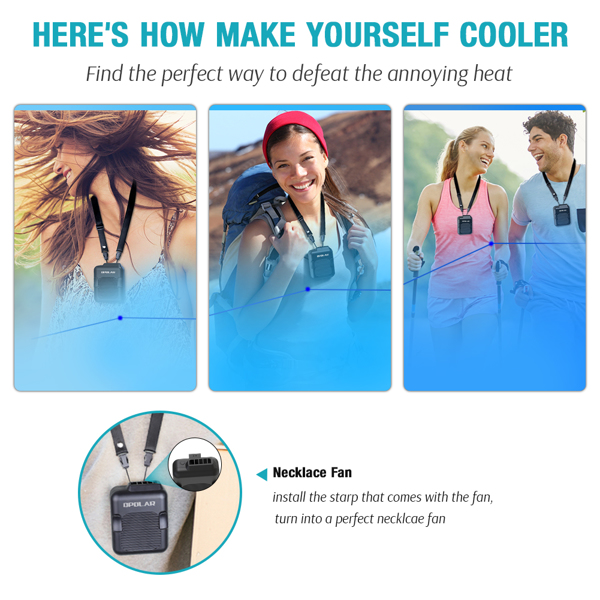 (ABC)6000mAh Waist Clip Fan with 23H Working Time, Portable Hands-free Belt Fan, Body Fan with 3-Speed, Strong Airflow for T-shirts, Jacket, Clothes, Fishing, Gardening,  Prohibited Product on Amazon