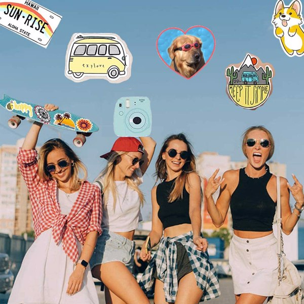 【Bans sale on Walmart】 VSCO Stickers for Hydroflasks, Farsaw Water Bottle Stickers for Teen Kids, Laptop Aesthetic Stickers w/ 4 Pcs Webcam Cover