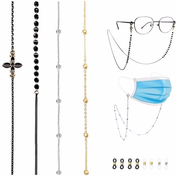 【Bans sale on Walmart】 4 Pcs Glasses Chains for Women, Anti-Lost Light Womens Glasses Chain for Glasses Holder for Women, Men, Teen, Elderly