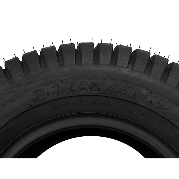 24 x12.00-12 6 Ply HEAVY DUTY Turf Master Lawn Mower Tire