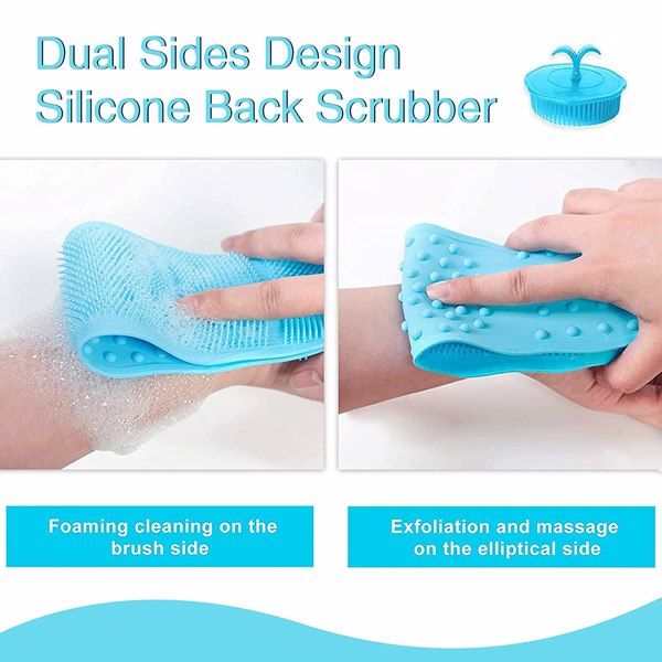 【Bans sale on Walmart】 5PCS Silicone Back Scrubber for Shower 30" Bath Body Brush Comfortable Exfoliating Massage Back Washer for Men Women