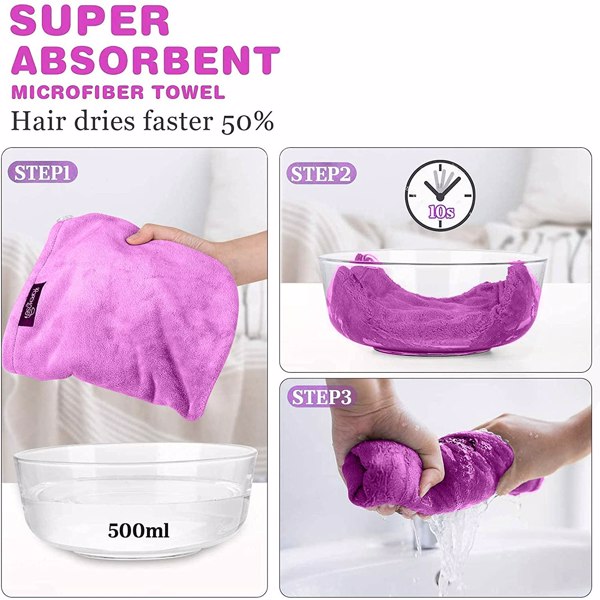 【Bans sale on Walmart】 Hair Towel Wrap, 4+1 Packs Microfiber Hair Towel Hair Turbans for Wet Hair, Ultra Absorbent Fast Hair Drying Towel for Women, Extra 10 PCS Gifts