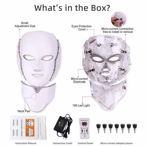 【Bans sale on Walmart】 Led Face Mask, Farsaw 7 Colors Led Light Mask Beauty Machine.