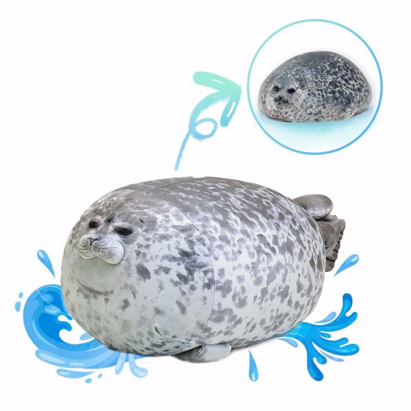 Stock Chubby Blob Seal Plush Pillow Animal Toy Cute Ocean Animal Stuffed Doll DE 