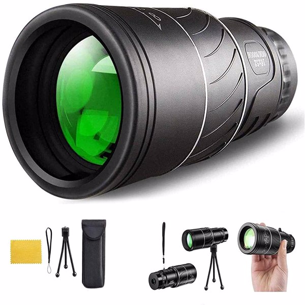 【Bans sale on Walmart】 16X52 Monocular Telescope, High Power Prism Compact Monoculars for Adults Kids HD Monocular Scope for Bird Watching Gifts Hiking Concert Travelling Sports Game with Phone Adapte