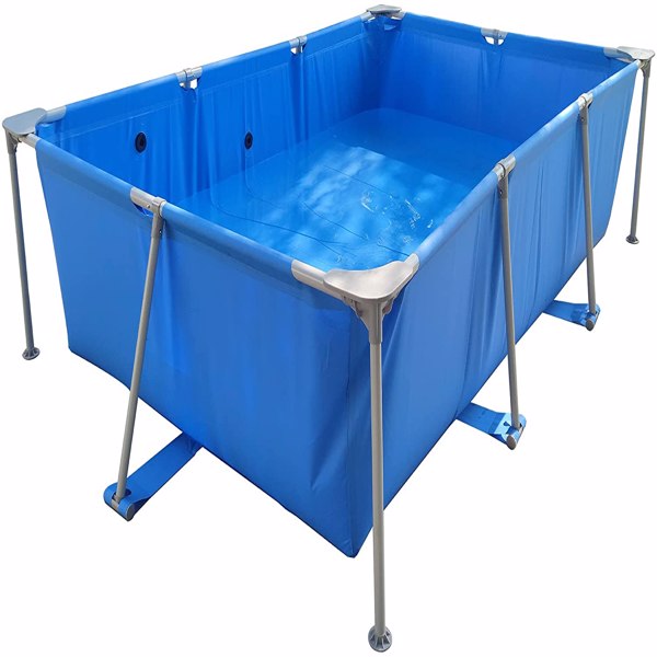 Metal Frame Swimming Pool  Above Ground Pools Blue (118" x 79" x 26", Blue)