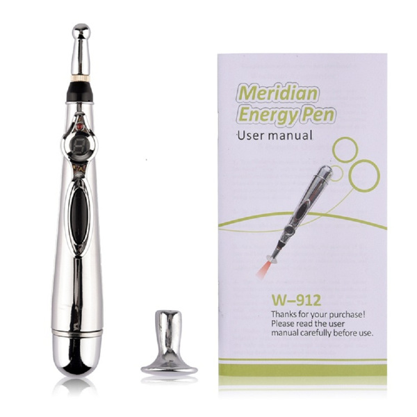 3-in-1 Acupuncture Pen, Electronic Acupuncture Pen, Pain Relief Therapy, Meridian Energy Pulse Massage Pen, Powerful Meridian Energy Pen Relief Pain Tools, Includes Bonus Massaging Gel