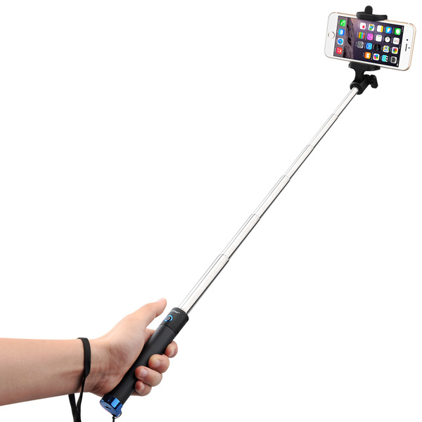 【Bans sale on Amazon】Selfie Stick Bluetooth, iSnap X Extendable Monopod with Built-in Bluetooth Remote Shutter for iPhone 8/7/7P/6s/6P/5S, Galaxy S5/S6/S7/S8, Google, LG V20, Huawei and More (Blue)