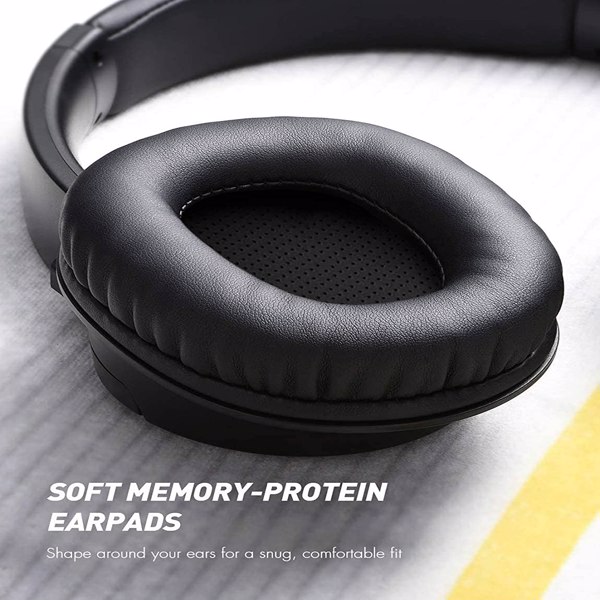 【bans sale on Amazon】H7 Bluetooth Headphones, Comfortable Over Ear Wireless Headphones, HiFi Stereo Headset, CVC6.0 Microphone for Kids, Adults, Cellphone, Online Class, Home Office, PC Black