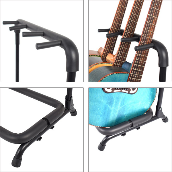 【Do Not Sell on Amazon】3-Slot Guitar Holder Rack Stand Black