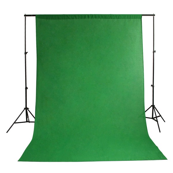 1.6*3m Non-woven Fabrics 2*2m Background Stand Photography Video Studio Lighting Kit Black &