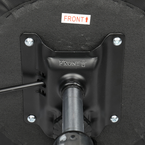 Semi-PU Leather Nylon Wheel 300lbs Round Stool With Backrest Plating Five-Star Feet Technician Stool Black