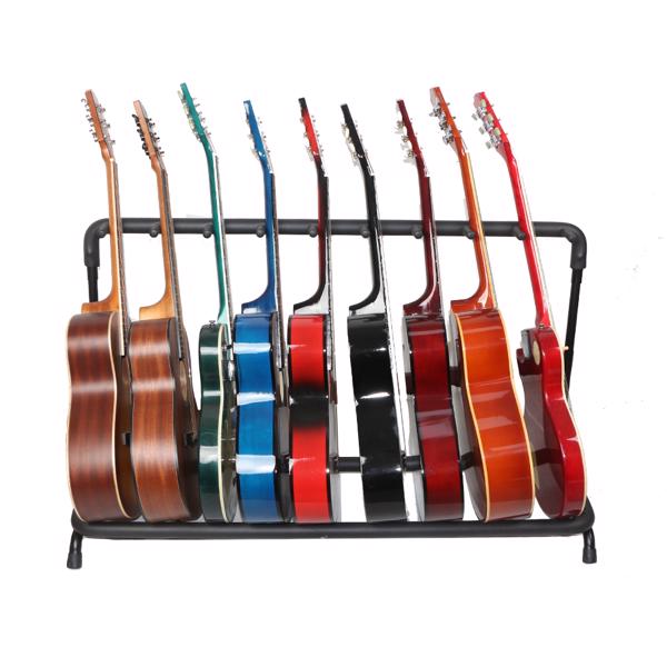【Do Not Sell on Amazon】Glarry 9-Slot Guitar Holder Rack Stand Black