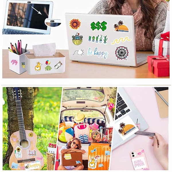 【Bans sale on Walmart】 VSCO Stickers for Hydroflasks, Farsaw Water Bottle Stickers for Teen Kids, Laptop Aesthetic Stickers w/ 4 Pcs Webcam Cover