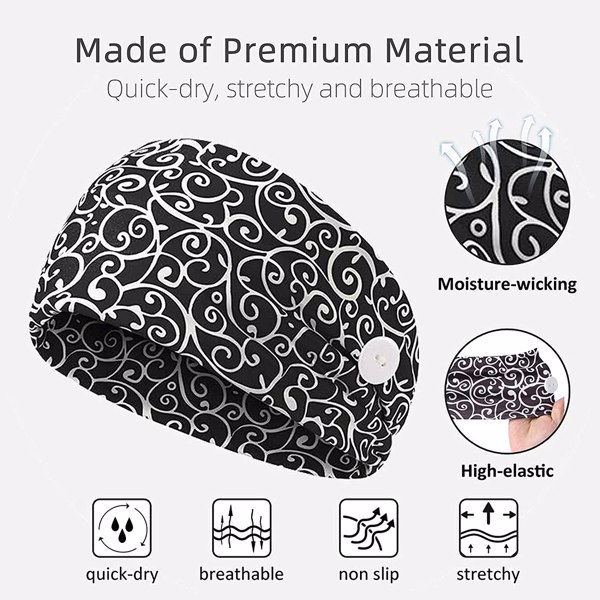 【Bans sale on Walmart】 4 Pack Paisley Bandana Headbands for Women, Nurses Headbands with Buttons for Face Mask Ear Protection Holder Elastic Turban Stretchy Yoga Vintage Boho Headwraps