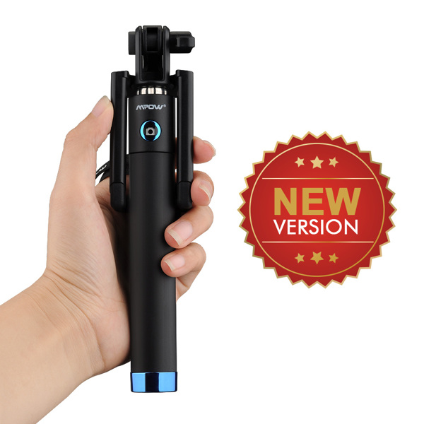 【Bans sale on Amazon】Selfie Stick Bluetooth, iSnap X Extendable Monopod with Built-in Bluetooth Remote Shutter for iPhone 8/7/7P/6s/6P/5S, Galaxy S5/S6/S7/S8, Google, LG V20, Huawei and More (Blue)